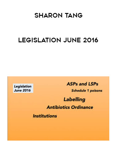 Sharon Tang - Legislation June 2016 download